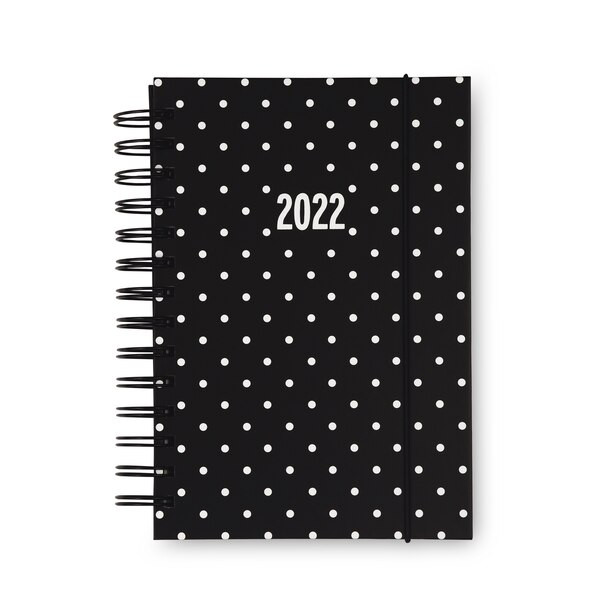 Kate Spade New York 12 Month Medium Planner, Black Pin Dot | Indigo (CA)