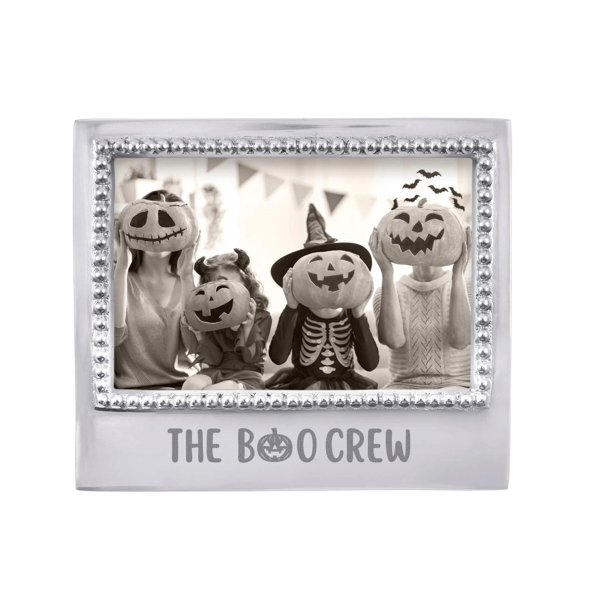 THE BOO CREW PUMPKIN Beaded 4x6 Frame | Mariposa