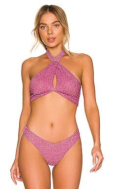 BEACH RIOT Jessica Bikini Top in Beetroot Purple Shine from Revolve.com | Revolve Clothing (Global)