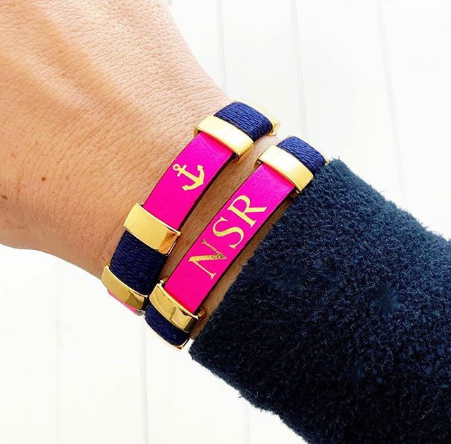 PERSONALIZED LEATHER BRACELET | The Monogram Corner