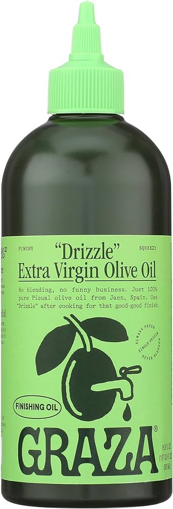 Graza "Drizzle" Extra Virgin Olive Oil. Early Harvest Finishing Oil. Single Farm Spanish EVOO. 16... | Amazon (US)