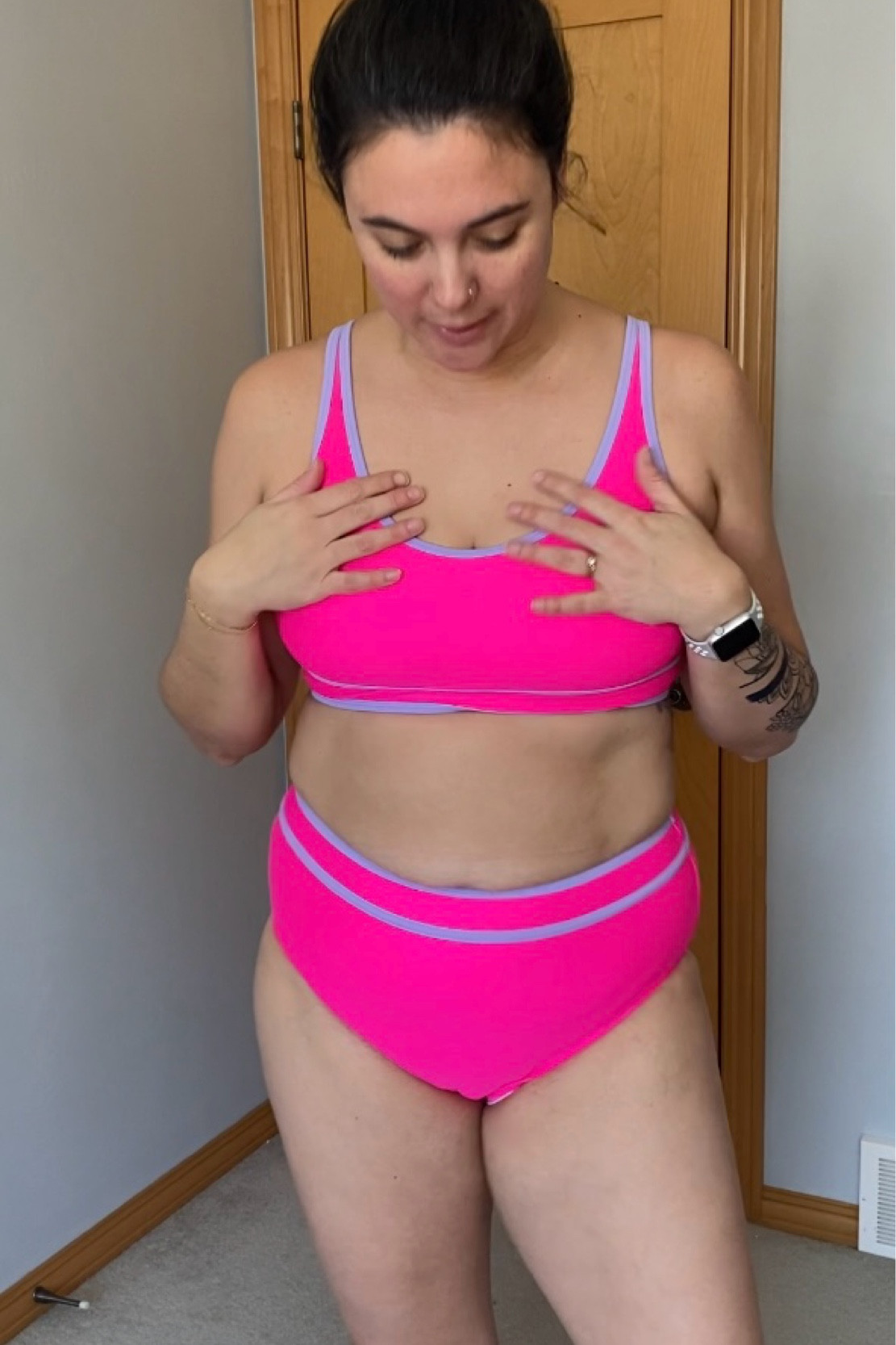 Women’s swimsuit from blooming Jelly on Amazon. Wearing a size large in both top and bottom. 

#LTKFindsUnder50 #LTKSwim #LTKMidsize