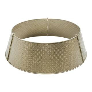 Lattice 24 in. D Antique Gold Metal Tree Collar | The Home Depot