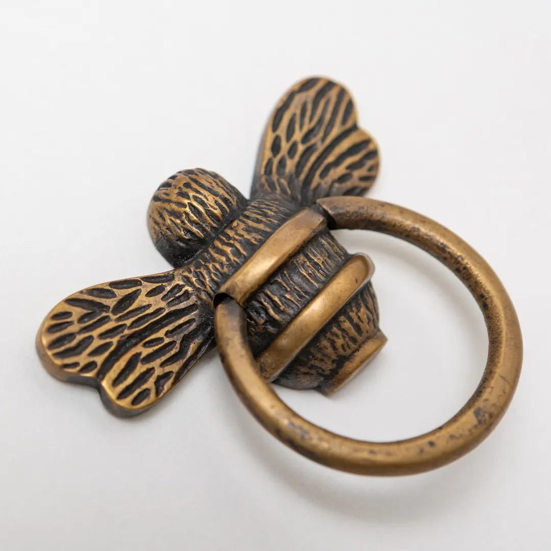 Solid Brass Bee Ring Drawer Pull | Cabinet Knob - Etsy | Etsy (US)