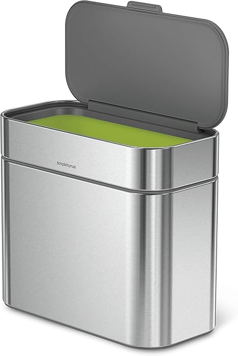 simplehuman Compost Caddy, Detachable and Countertop Bin, 4 Liter / 1.06 Gallon, Brushed Stainles... | Amazon (US)