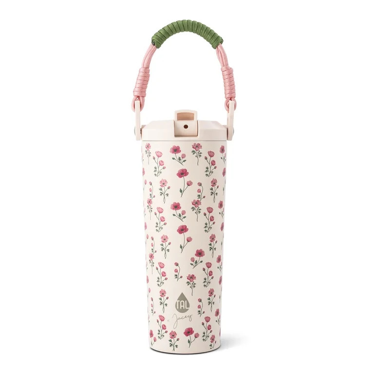 Jacey Duprie x TAL Hudson 24oz Stainless Steel Water Bottle with Paracord Handle, Rosette | Walmart (US)