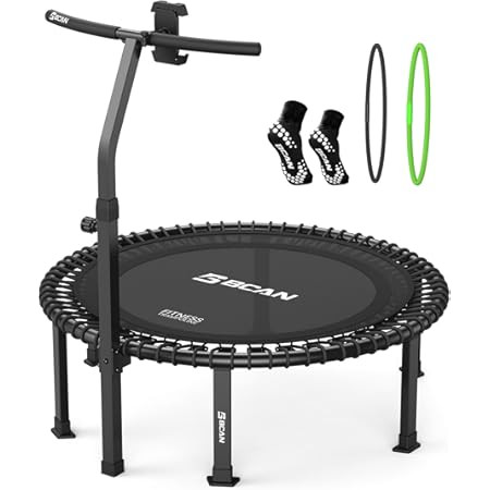 K KENSONE 40/48" Low-Impact Rebounder Trampoline for Adults with Bungee, 450/550LBS Quiet Mini Ex... | Amazon (US)