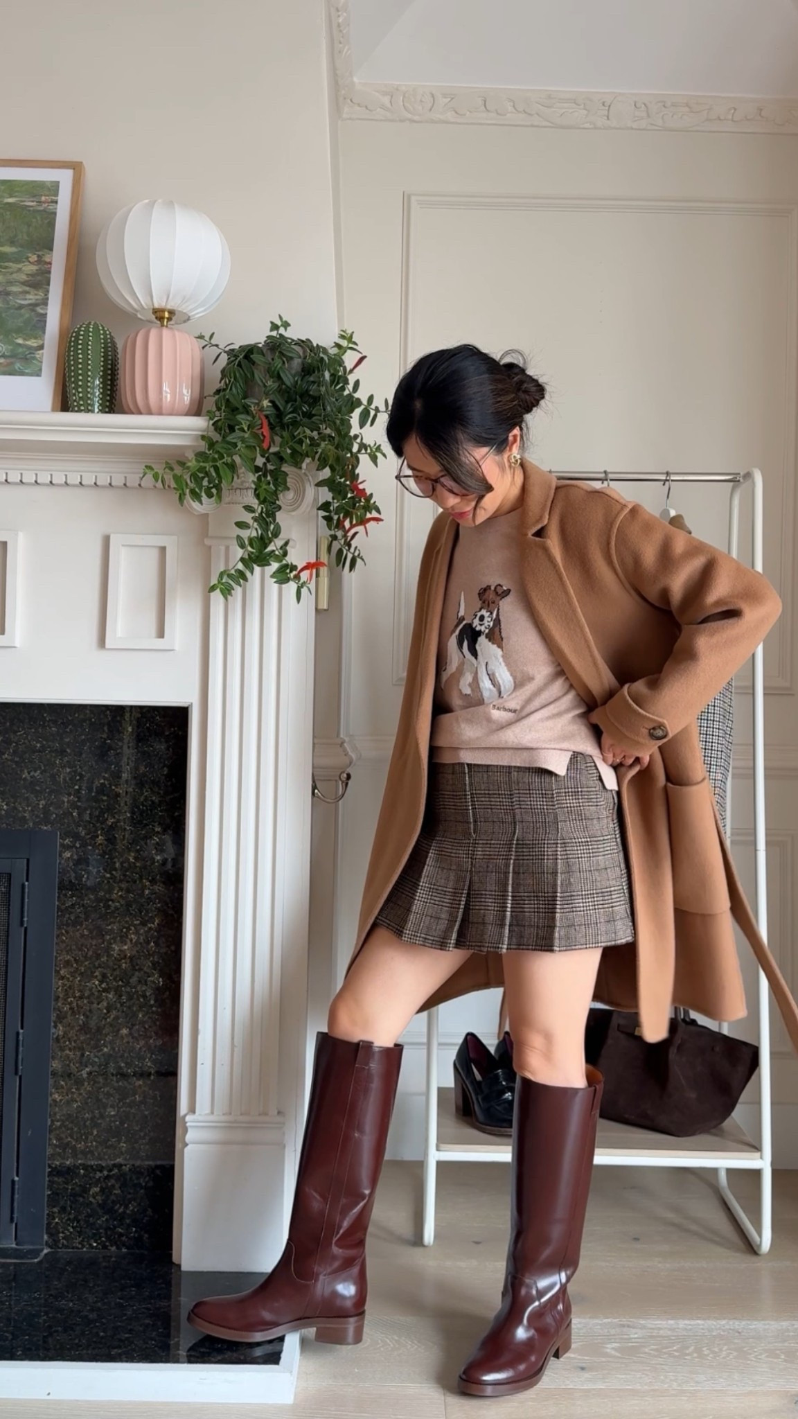 Classic countryside inspired fall outfit: Barbour Airedale Dog Intarsia Cotton & Cashmere Crewneck Sweater (size small) use code MANGO30 for 30% off mango 

#LTKPetite #LTKSeasonal