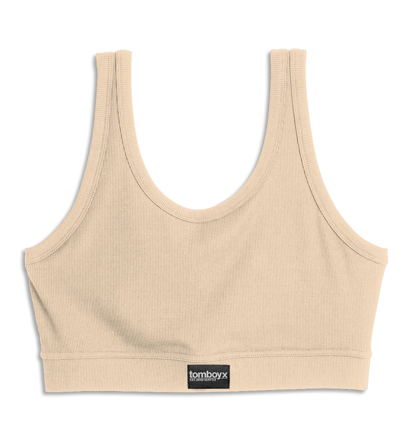 Bamboo Rib Essentials Soft Bra - Taupe | TomboyX