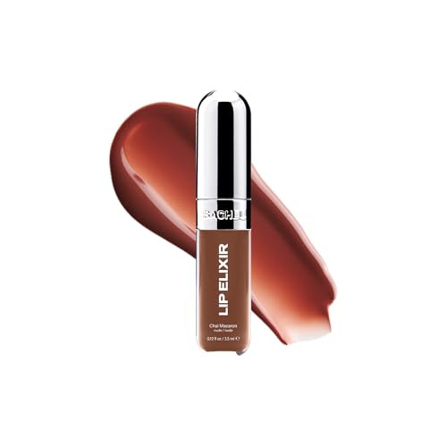 Sacheu Lip Elixir Nourishing and Hydrating Lipgloss — Moisturizing Plumping Lip Gloss Enriched with Collagen, Non-Sticky Lip Color Smooth High-Shine Finish, Vegan & Cruelty-Free, Chai Macaron | Amazon (US)