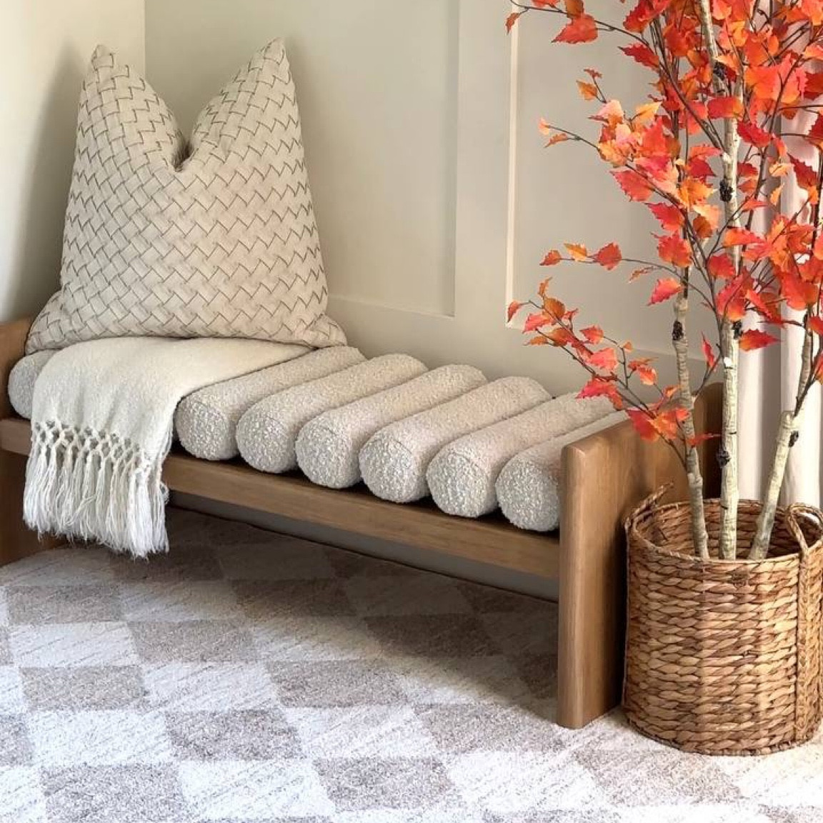 Scroll to shop! Beautiful boucle-like fabric bench ready for fall coziness! Xo! @wayfair #wayfairpartner #wayfair

#LTKFindsUnder50 #LTKxWayfair #LTKHome