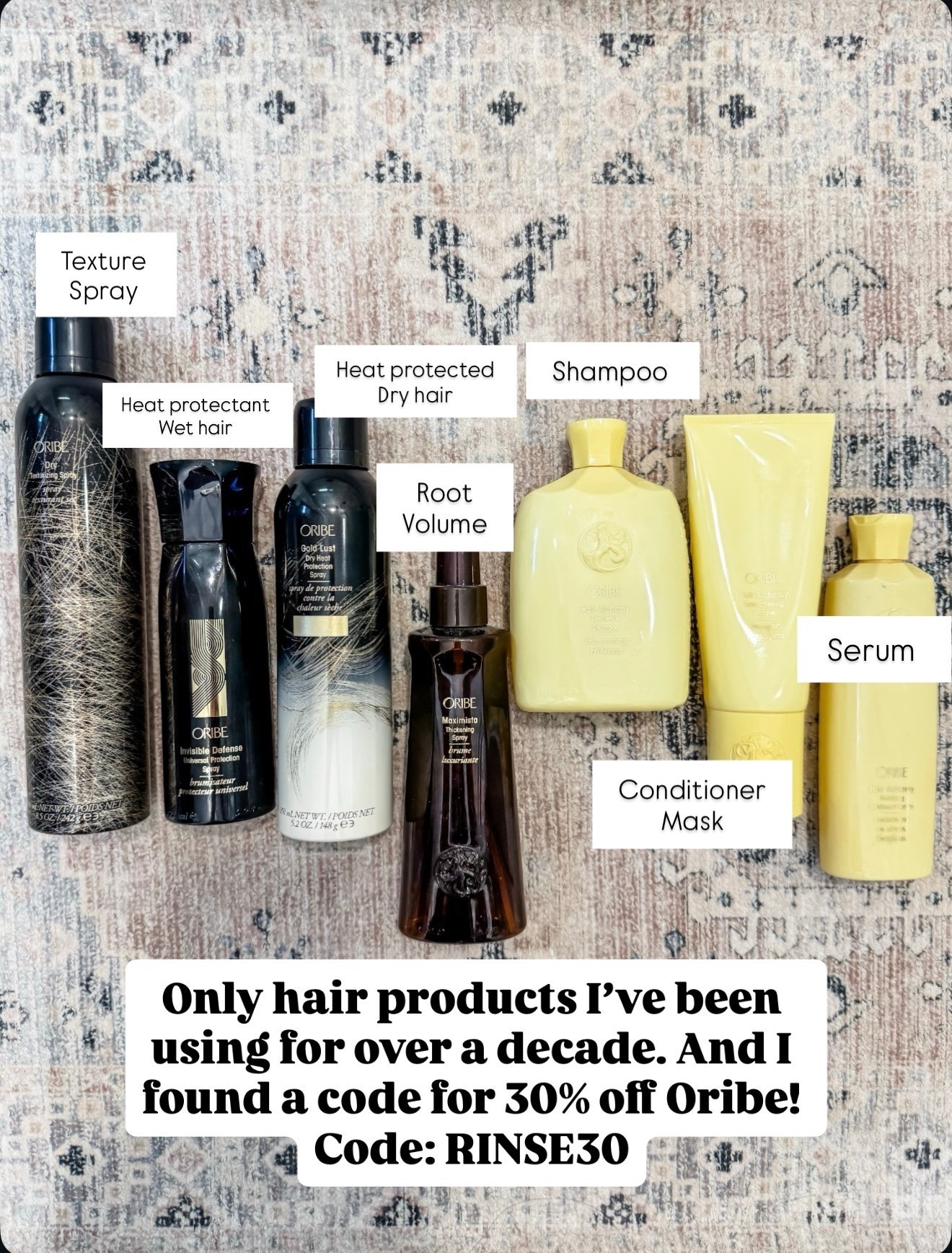 Code RINSE30 for 30% off. Oribe. Hair products.

#LTKSaleAlert #LTKBeauty