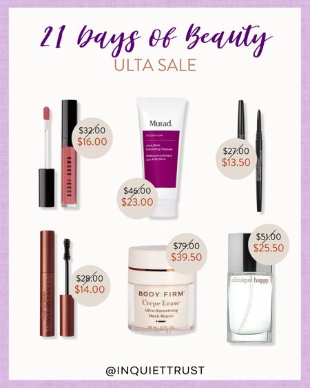 Today's 21 Days of Beauty Sale features products from Murad, Bobbi Brown, and more!

#makeupmusthaves #onsalenow #beautypicks #makeupessentials

#LTKU #LTKsalealert #LTKbeauty
