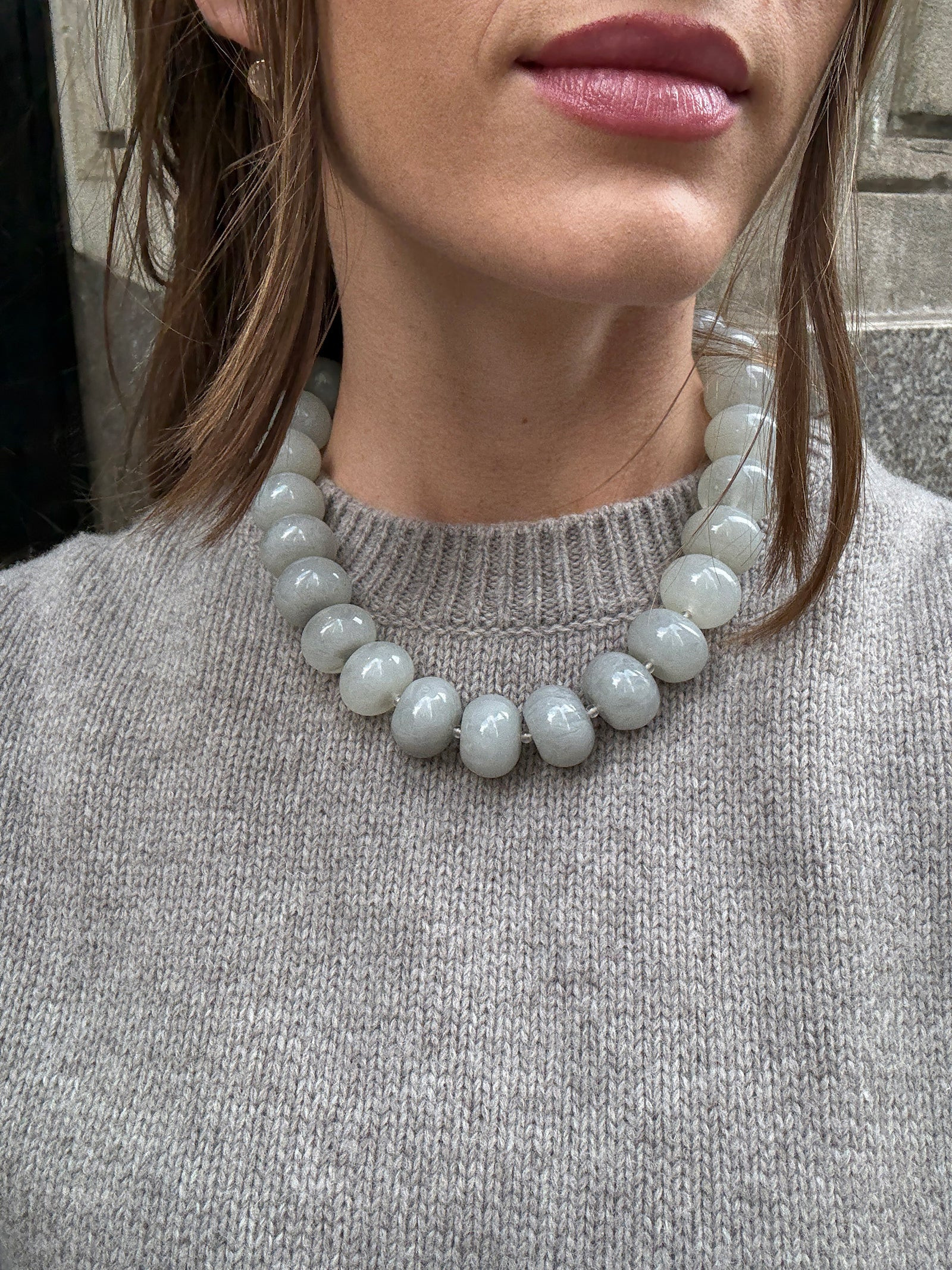 Joan Semi-Precious Necklace - Gray Quartz | BaubleBar