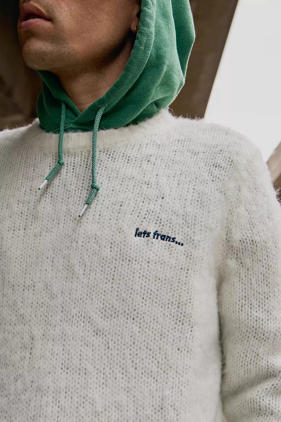 iets frans... Ecru Remi Brushed Jumper | Urban Outfitters UK