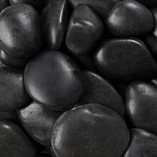 Rain Forest 0.40 cu. ft. 1 in. to 2 in. 30 lbs. Polished Black Grade A Pebbles HDMPBRPA2-30 | The Home Depot