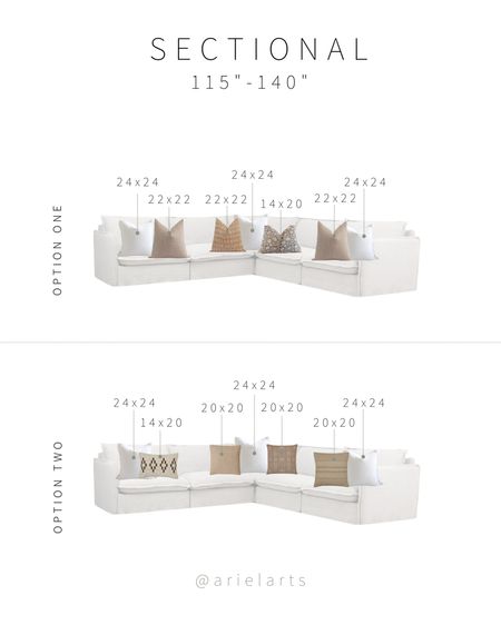 Pillow sizing hack for a Sectional! 

#LTKfamily #LTKFind #LTKhome