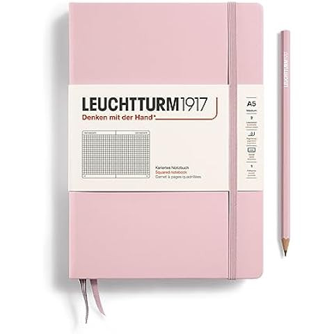 LEUCHTTURM1917 - Notebook Hardcover Medium A5-251 Numbered Pages for Writing and Journaling (Powd... | Amazon (US)
