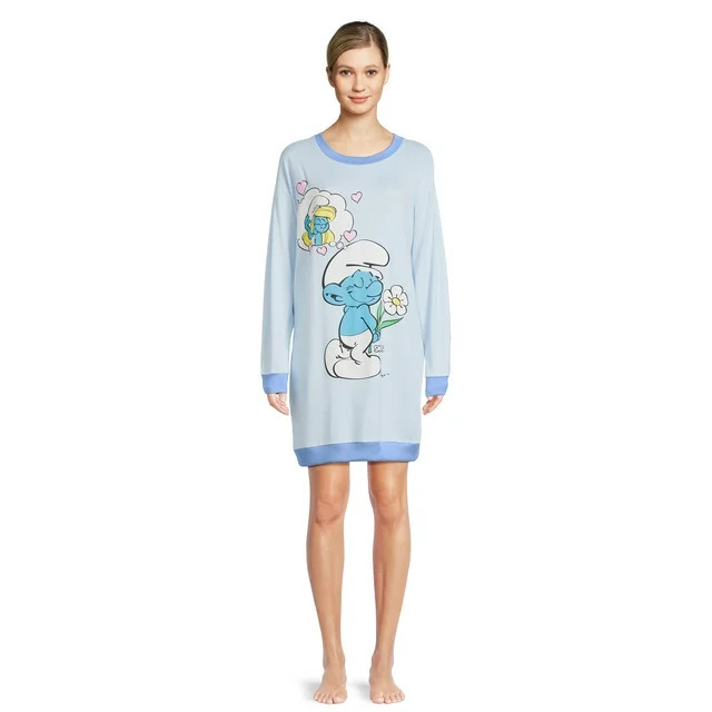 Smurfs Women's Valentine's Day Lounger, Sizes XS-3X - Walmart.com | Walmart (US)