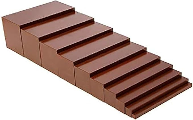 Adena Montessori Small Brown Stair Materials (7x7x14cm) | Amazon (US)