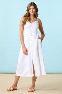 Cato Fashions | Cato White Linen Maxi Dress | Cato Fashions