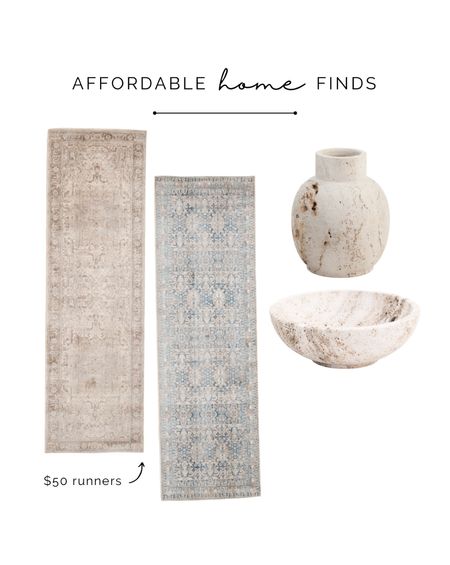 New home finds! $50 runners, travertine vase and stone bowl

Tj Maxx finds, affordable home decor, rug

#LTKhome #LTKsalealert #LTKunder50