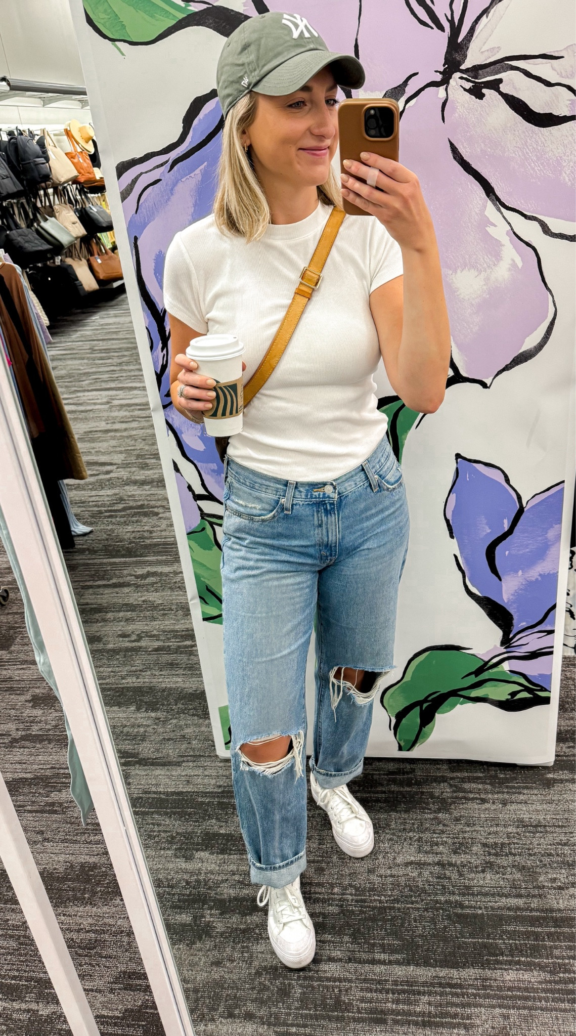 It’s called ✨ therapy ✨  

Took a stroll around target by myself with a coffee, just window shopping for the most part. 👀 I left only spending $35 and half of it was on groceries so it doesn’t count. #girlmath 

I am loving these jeans. They are super comfy and the perfect color. They are tall or short girl friendly because they came with the cuff rolled twice and I just unrolled it one time and it worked for me. These tshirts are only $5 this week and I love that I can dress them up or down! Throw them on with a pair of leggings or a blazer for work. I am wearing my comfy tshirt bra here that I forgot to mention can also be made into a cross back. This whole outfit is full of versatile pieces. Everything is linked on my LTK in my bio. 

I’m wearing a small in the tshirt and a 29 in the jeans. I sized up one! 

#LTKfindsunder50 #LTKstyletip #LTKsalealert