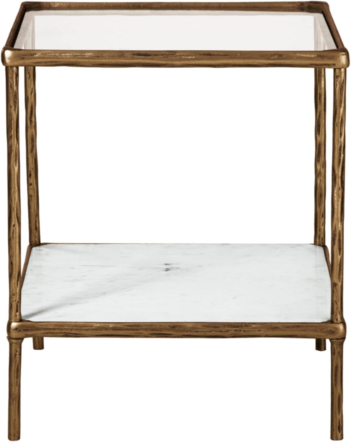 Signature Design by Ashley Ryandale Contemporary Accent Table, Antique Brass Finish | Amazon (US)