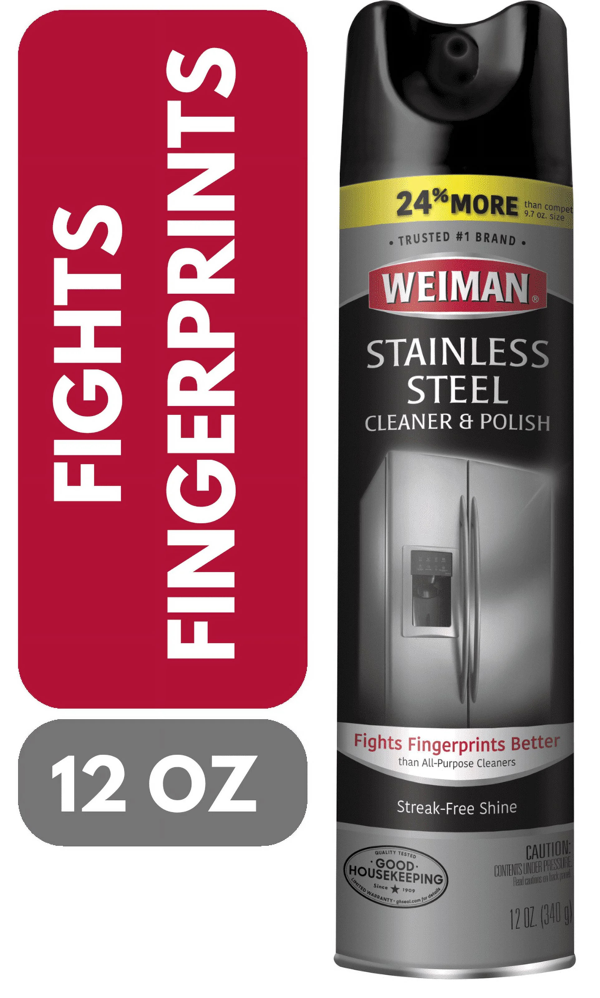 Weiman Stainless Steel Cleaner & Polish Spray for Kitchen and Home Appliances, 12 oz, Floral Scen... | Walmart (US)