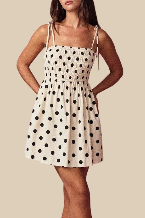 Polka dot dress
Summer dresses 
Polka dot mini dress
Outfit inspo

#LTKootd #LTKSaleAlert #LTKgrwm