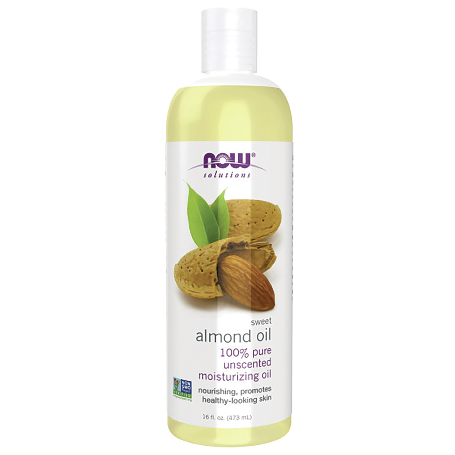 NOW Foods Sweet Almond Oil - Unscented | 16 fl oz Liquid | Essential Oils | Swanson