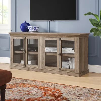 Henley TV Stand for TVs up to 80" Three Posts™ Color: Salt Oak | Wayfair North America
