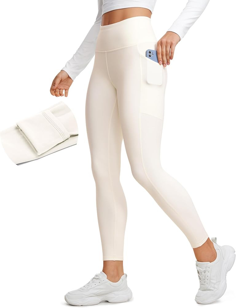 CRZ YOGA Thermal Fleece Lined Leggings Women 25'' - High Waisted Winter Workout Hiking Pants with... | Amazon (US)