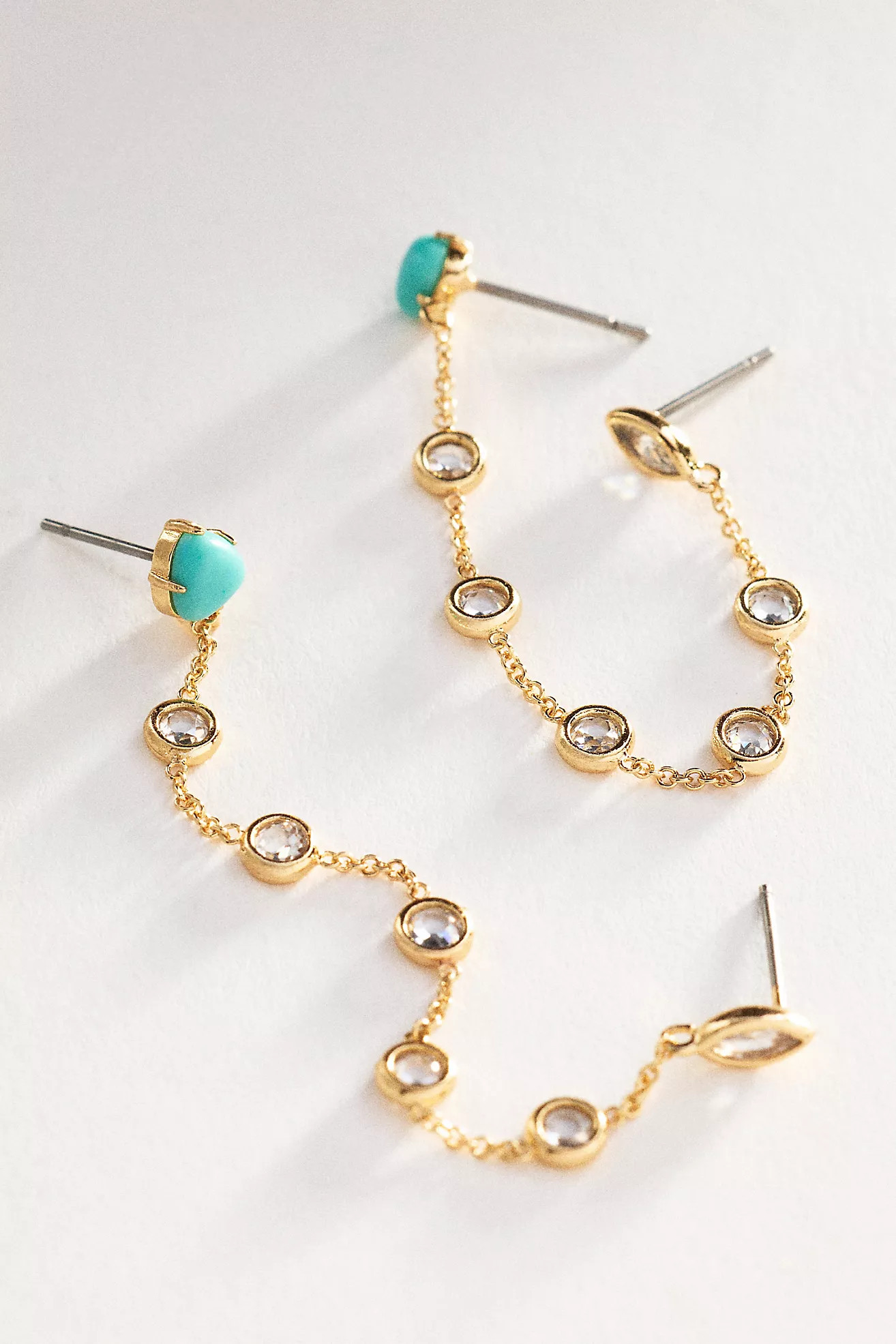 Ettika Double Piercing Turquoise Earrings | Anthropologie (US)