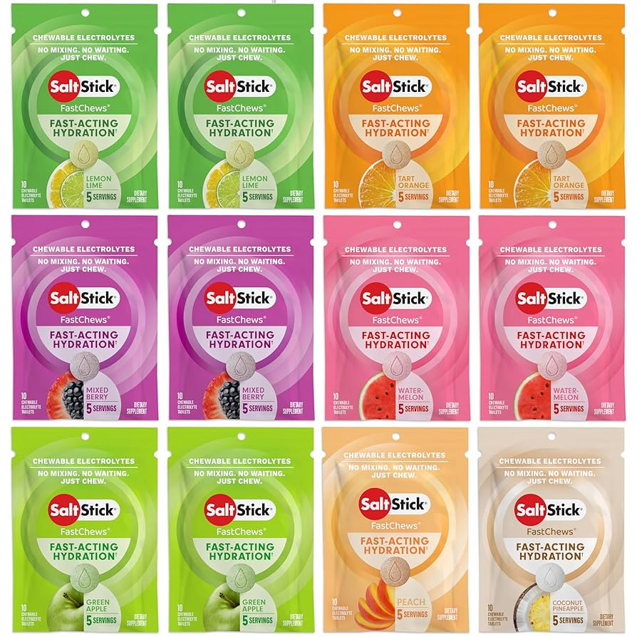 SaltStick Electrolyte FastChews - 120 Count Variety Pack - Chewable Electrolyte Tablets for Hydra... | Amazon (US)