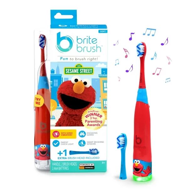 BriteBrush Kids Toothbrush with Elmo - Makes it Fun to Brush Right with Games and Songs | Walmart (US)