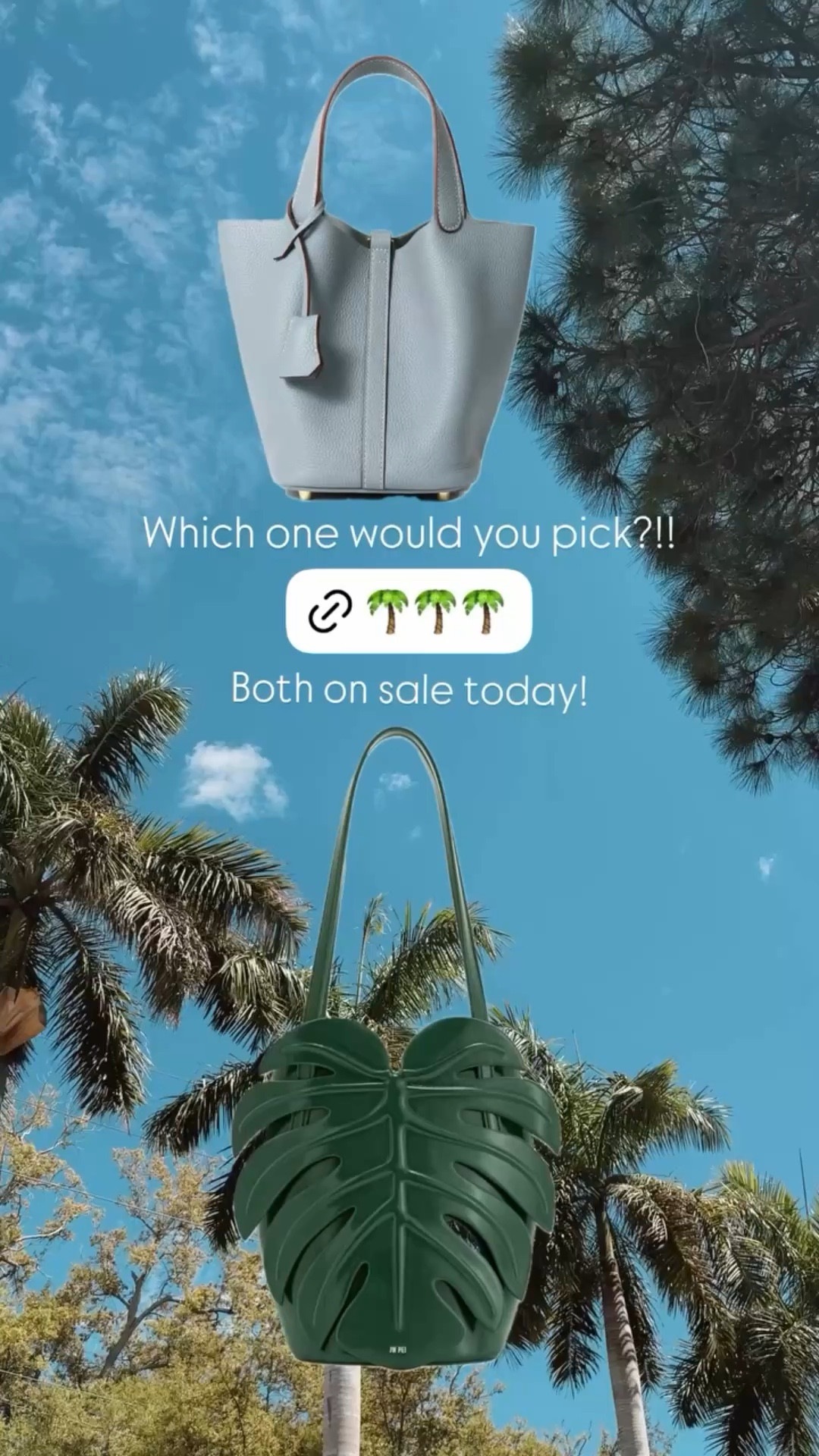 Which one would you pick?!! Both on sale today! Summer handbags  