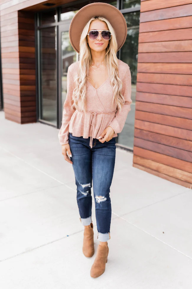 Unlock Your Heart Peach Blouse | The Pink Lily Boutique