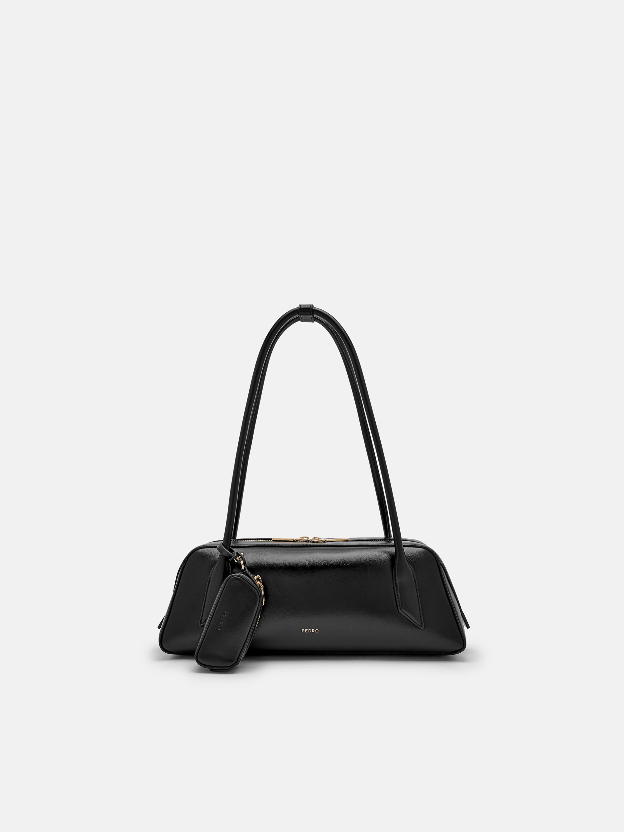 Black Serif Shoulder Bag | PEDRO | Pedro Shoes