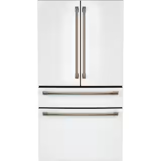 Cafe 28.7 cu. ft. Smart Four Door French Door Refrigerator in Matte White with Dual-Dispense Auto... | The Home Depot