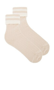 Varley Preston Sock in Sandshell & Egret from Revolve.com | Revolve Clothing (Global)