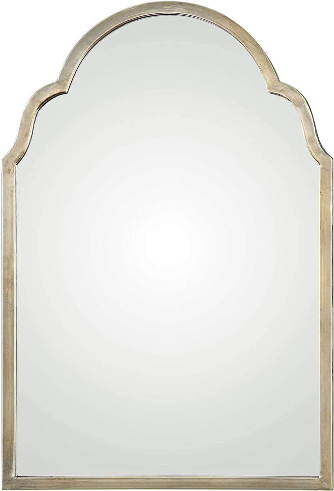 Brayden Petit Silver 20 1/4" x 30 1/4" Arch Wall Mirror | Amazon (US)