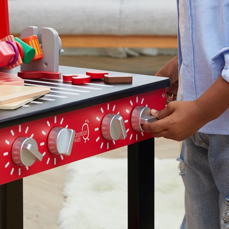 Teamson Kids Little Helper Backyard BBQ Wooden Play Set, Red & Reviews | Wayfair | Wayfair North America