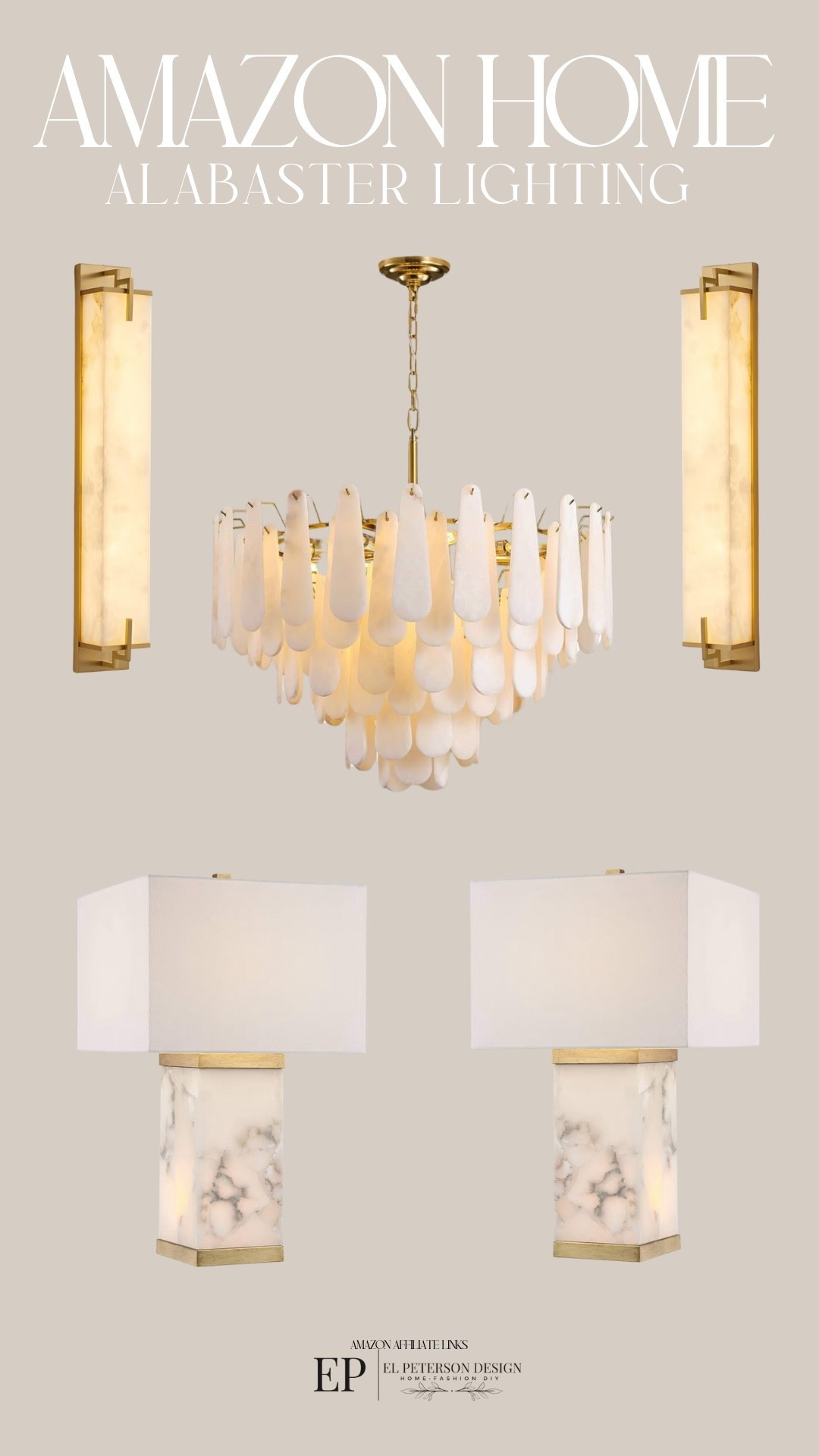Amazon
Alabaster Lighting
Wall sconce
Table lamp
Chandelier

#LTKHome