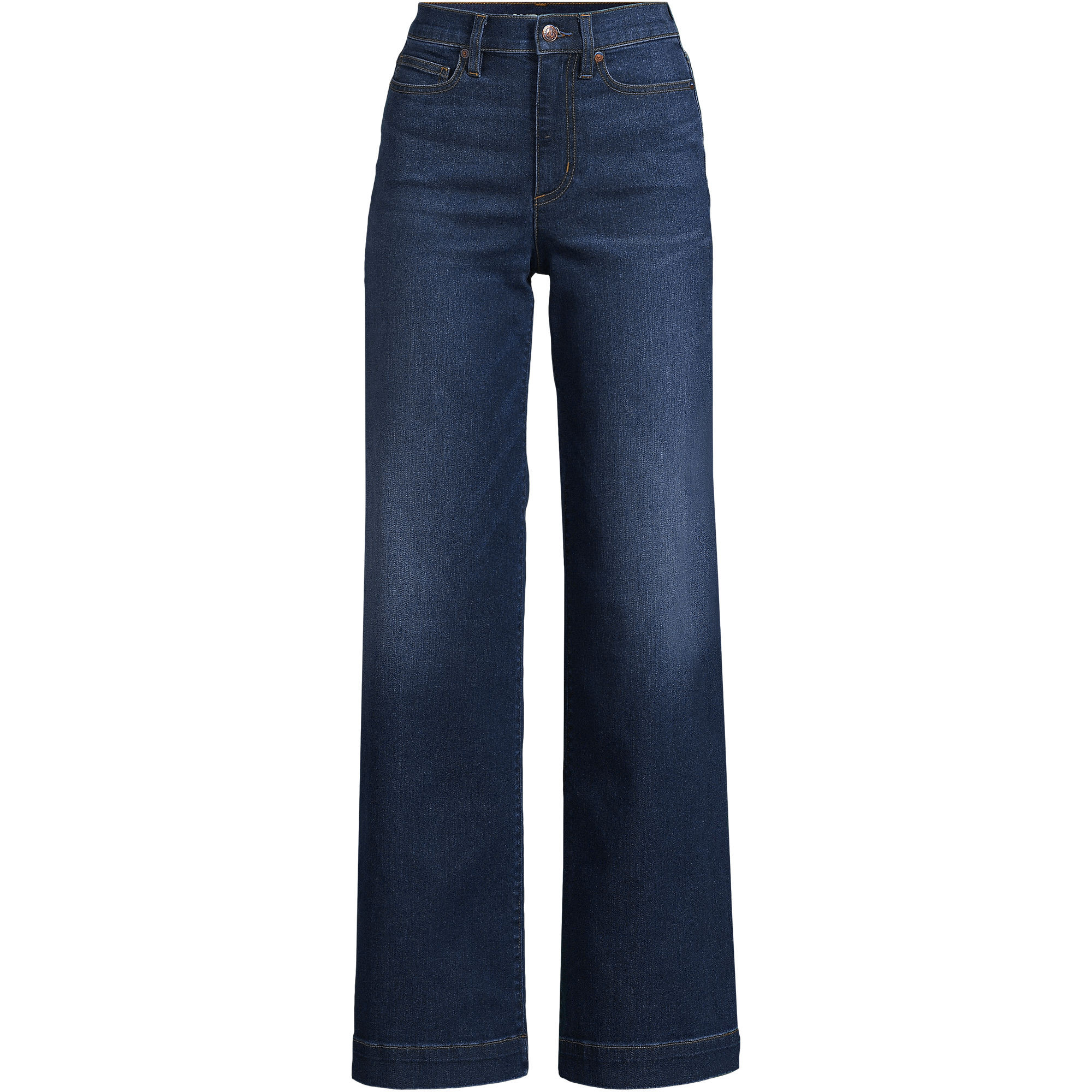 Women's Recover High Rise Wide Leg Blue Jeans | Lands' End (US)