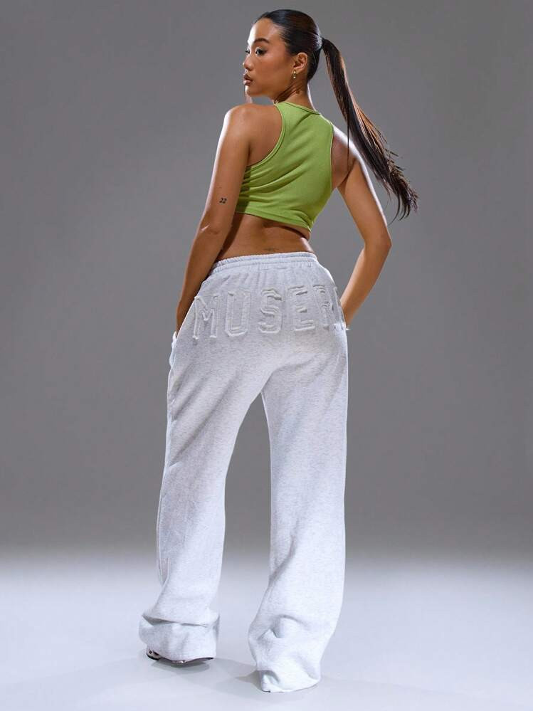 MUSERA Distressed Wide Leg Baggy Joggers Cosy Cute Casual Basic Fall Autumn Everyday Christmas Lounge Thanksgiving Spring | SHEIN