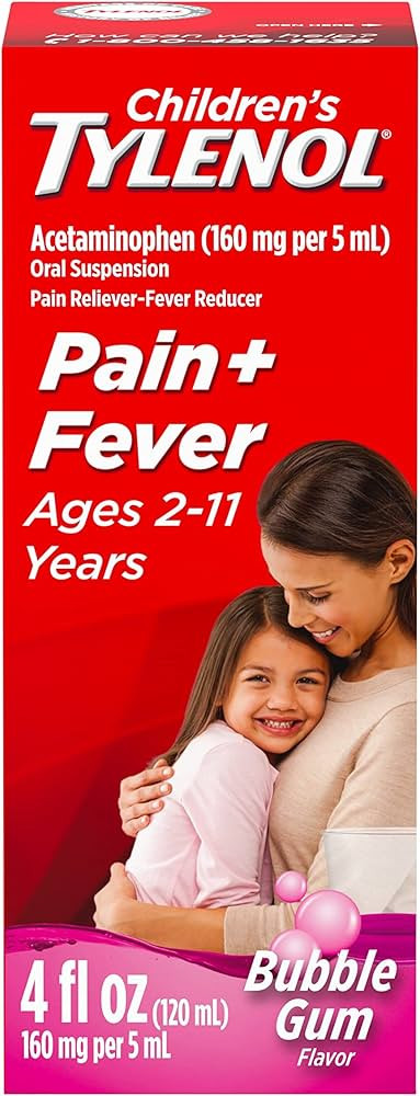 Children's Tylenol Oral Suspension, Bubblegum, 4 Fl. Oz | Amazon (US)