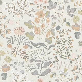 A-Street Prints Groh Neutral Floral Non-Pasted Non-Woven Paper Wallpaper 4143-22004 - The Home De... | The Home Depot