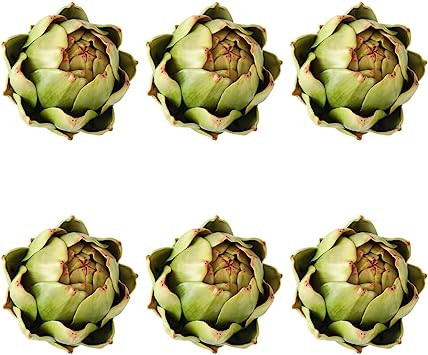 GiftYou [6-Pack] Large Artificial Artichoke Fake Vegetables and Fruits for Kitchen Decorations (G... | Amazon (US)