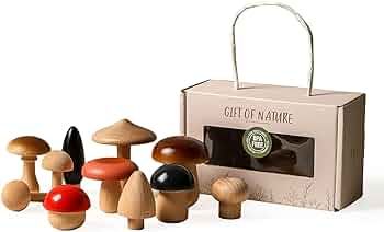 Promise Babe Wooden Mushroom Toys, Montessori Wooden Blocks Stacking Toys for Toddlers 11 Pcs, Mi... | Amazon (US)